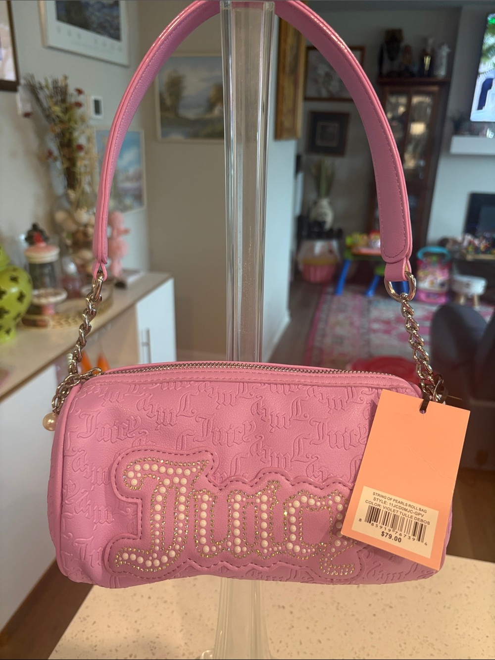 Juicy Couture Pink Embossed Logo Mini Shoulder Bag